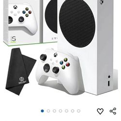 New Xbox Series S Console + White Controller + Microfiber Cloth