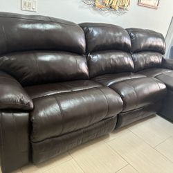 Beautiful Leather Power Reclining Sectional 