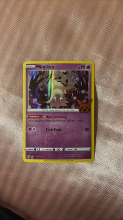 Pokemon Mimikyu halo graphic Halloween edition card