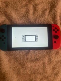 Nintendo Switch with Neon Red and Blue Joy-Cons