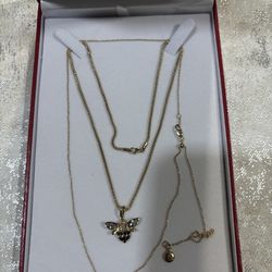 Le Vian Diamond Bee Pendant and 2 chains