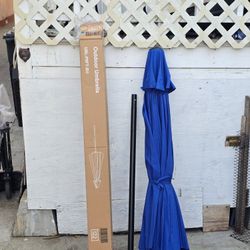 New 9ft Patio Umbrella-Blue 