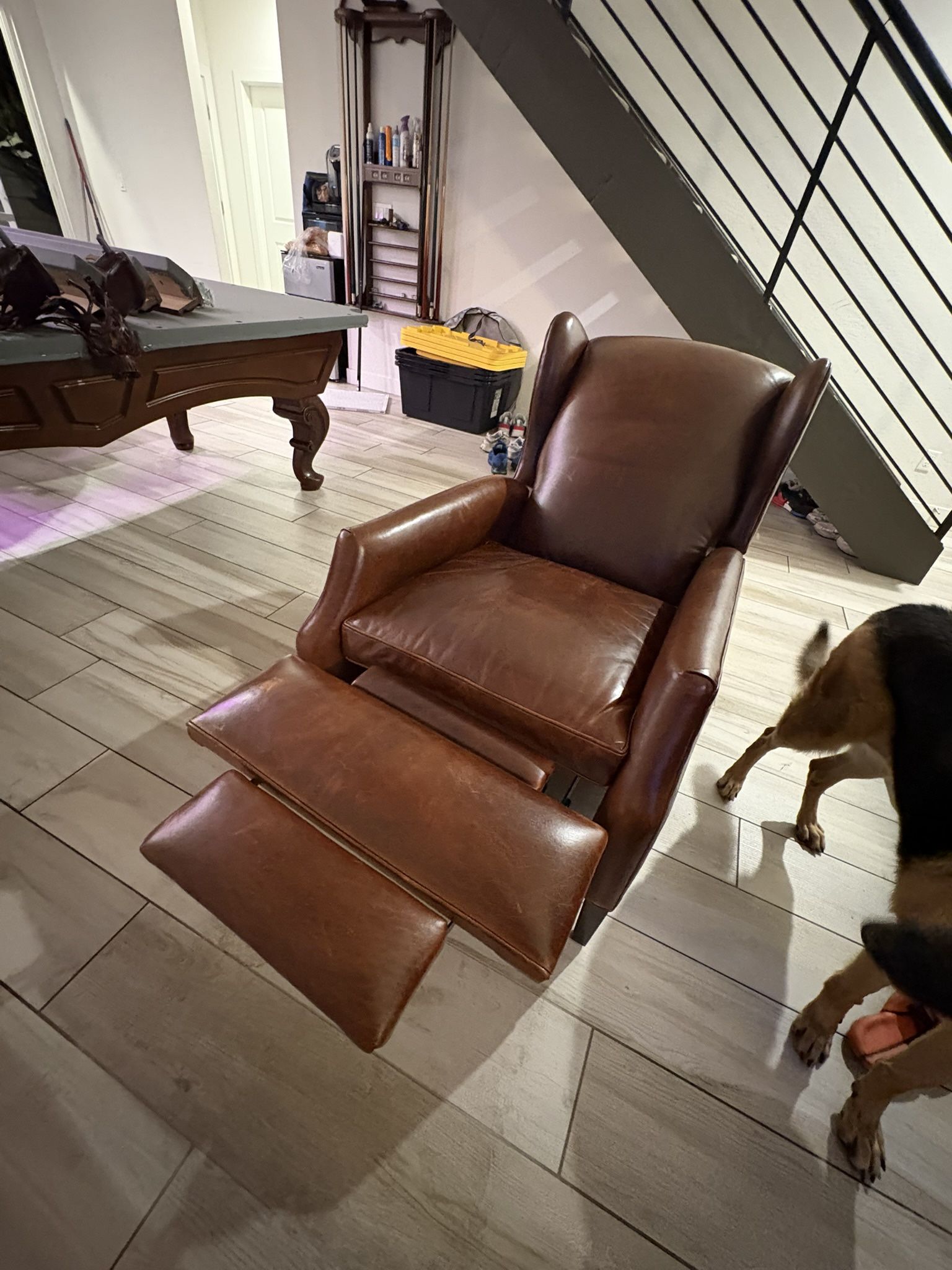Leather Wingback Recliner
