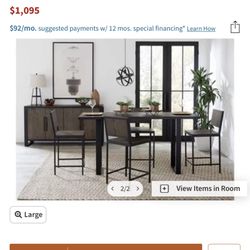 High Counter Dining Table And Stools