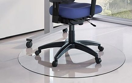 NEW Glass Chair Mat, Tempered Glass Office Chair Mat for Carpet or Hardwood Floor !