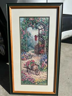Framed garden art