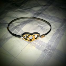 Two Toned Heart Bracelet