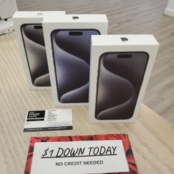 Apple IPhone 15 Pro Max 5G 256GB Unlocked Brand New - $1 Down Today - NO CREDIT Needed