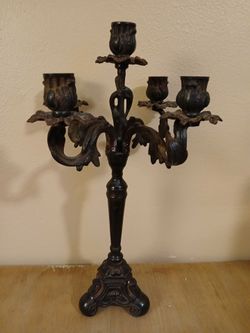 Antique Cast Iron Candelabra