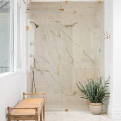 Converter old outdated tub into a brand, new tiled, walk-in shower sale on tiles and glass doors installation available for both