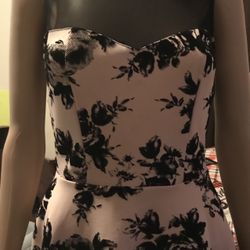 Juniors Small Pink Floral MIDI Dress By Trixxi