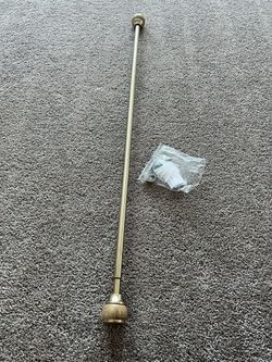Gold With Wood Curtain Rod