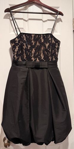 Proms, Weddings, Black Dress maggie london black peplum Skirt dress
