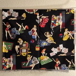 One Of A Kind Rare Casino Theme Designer Fabric 