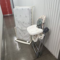 Toddler Bed and High Chair!!  (Mattress included)