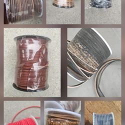 Lot 10 rolls of genuine leather European and US cord/lace