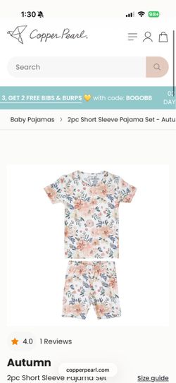 Copper Pearl Autumn 2pc Baby Pajama Set