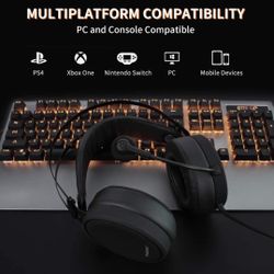 NEW! Gaming headsets PS4 N7 Stereo Xbox one Headset Wired PC Gaming Headphones with Noise Canceling Mic , Over Ear Gaming Headphones for PC/MAC/PS4/Xb