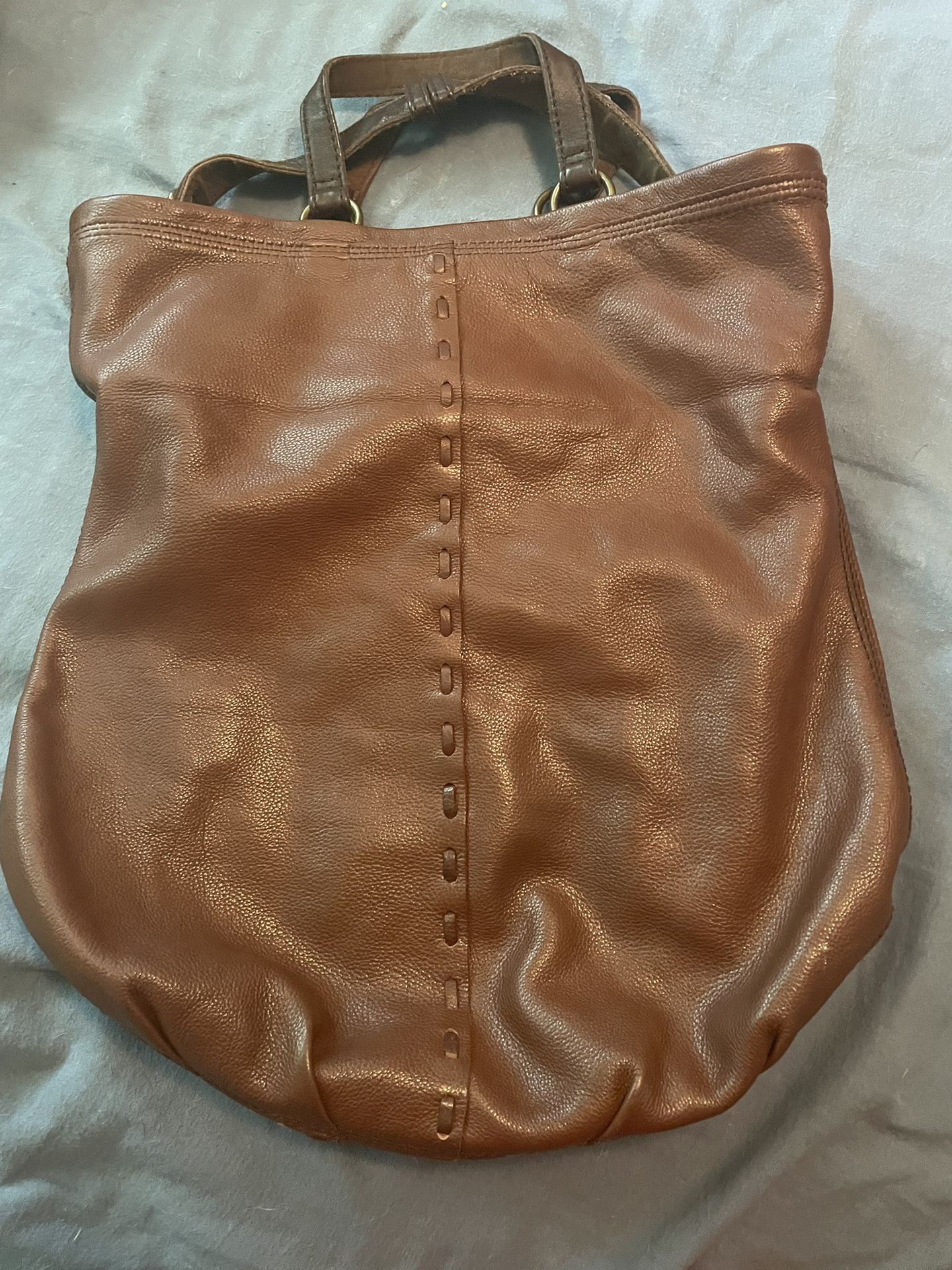 Light Brown Leather Lucky Purse