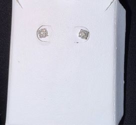 10k white gold earrings