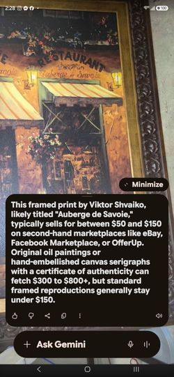 Large picture with beautiful frame