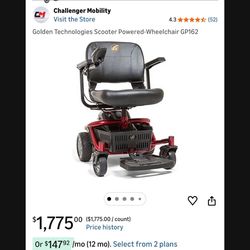 Powered Scooter/Wheelchair w/Compatible Car Mount/Hitch