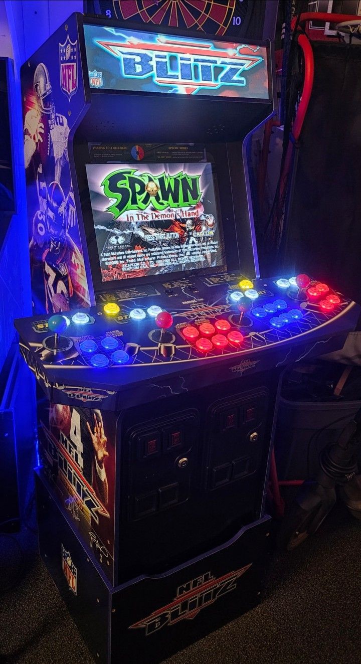 Retro NFL Blitz Arcade1up Cabinet With Over 15,000 Video Games