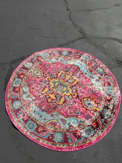 nuLoom 5’ round medallion rug