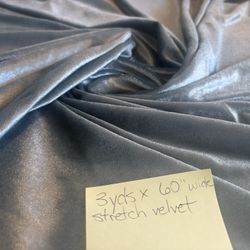 3 Yards Beautiful Stretch Velvet Sage Fabric