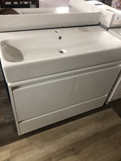 Luxury Vanity with top and ceramic sinks