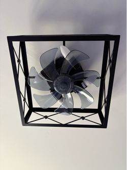 Box light fixture and fan