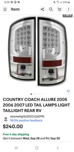 LED BRAKE LIGHTS. COUNTRY COACH MOTORHOME