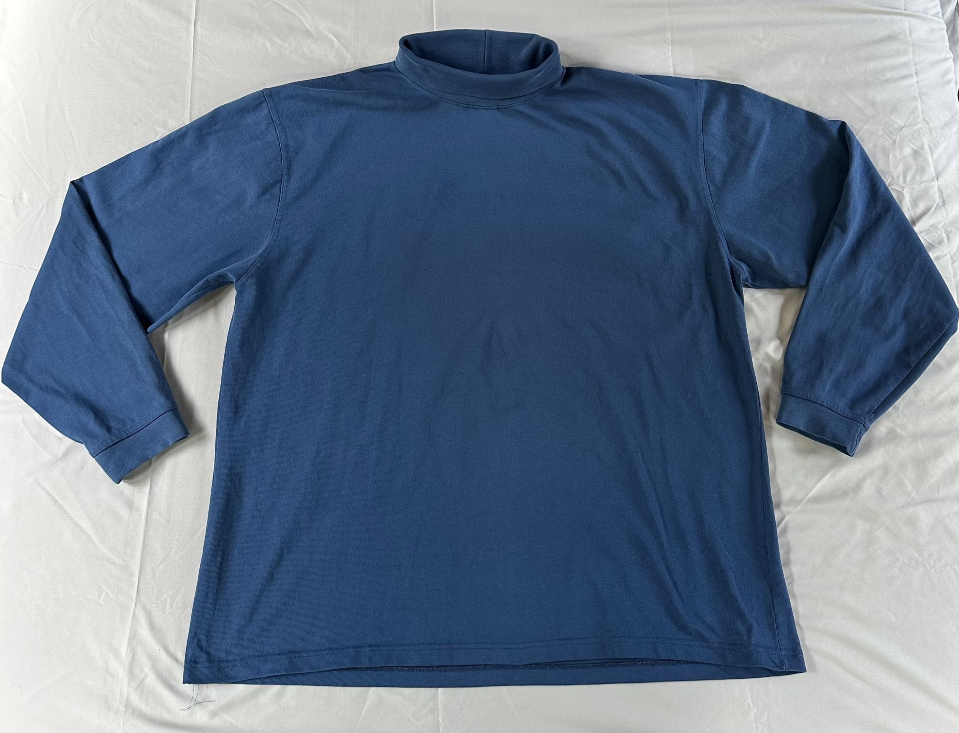 Men’s Vintage L.L. Bean Royal Blue Cotton Turtleneck Pullover