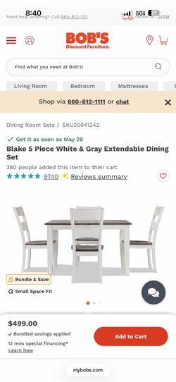 5 Piece Table and Chairs Set