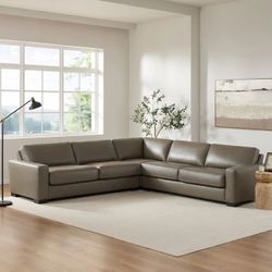 Aiden & Ivy Furniture Tayler Leather Sectional 