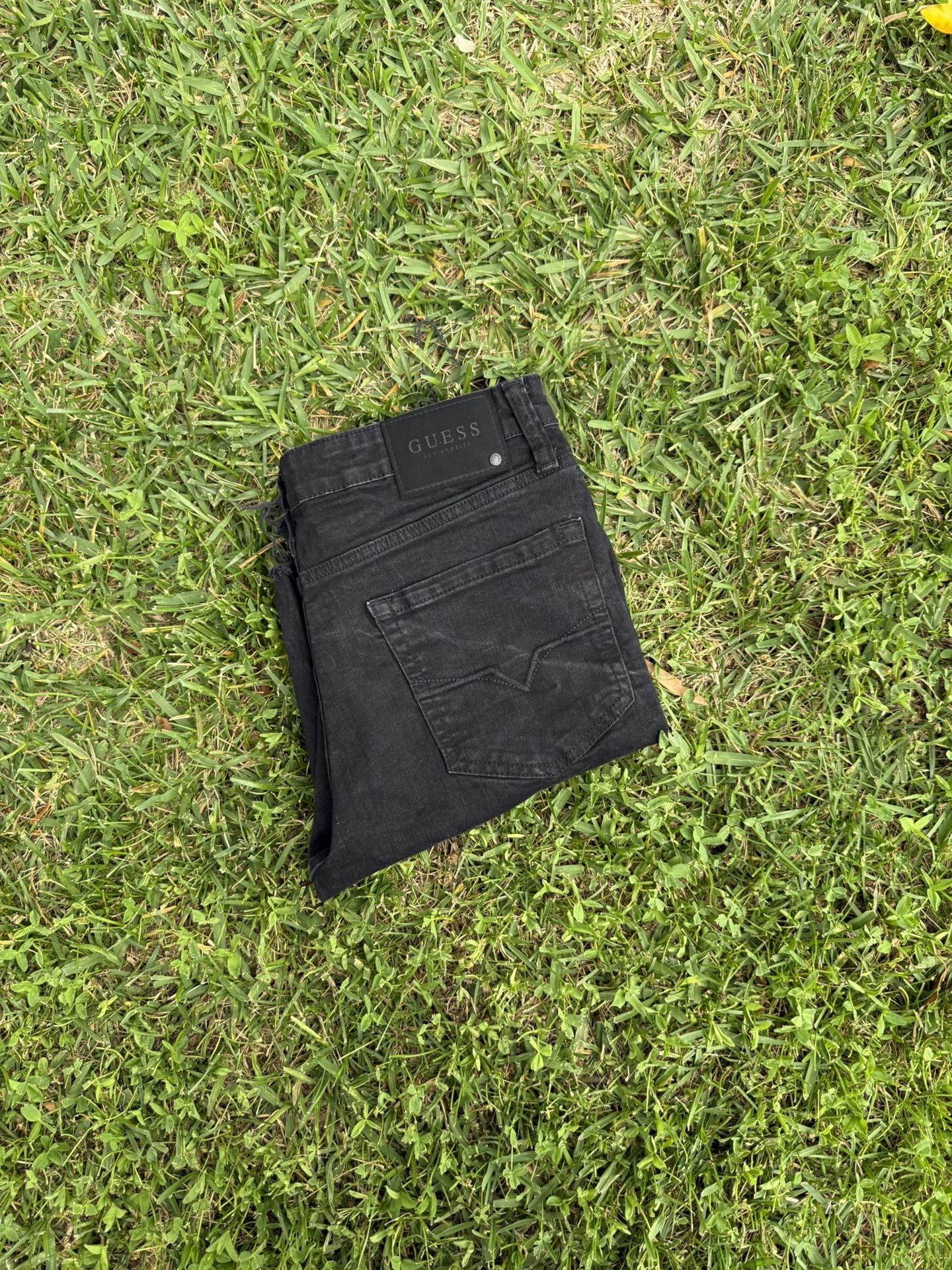 Guess Black Ripped Shorts