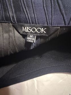 Misook Blue Jacket & Black Blouse