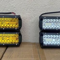 7 Inch LED Light Pods Work Lights Luces Niebla Neblina Focos Offroad 4x4 Ditch Lights Chevy Gmc Ford Toyota Dodge Pontiac Chevrolet Honda Ram Jeep 