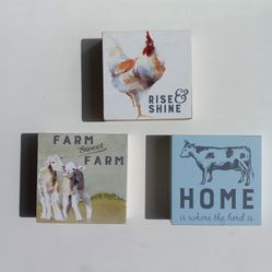 Set of 3  Country / Farmhouse Wall Art/ Home Decoration/ House Decor