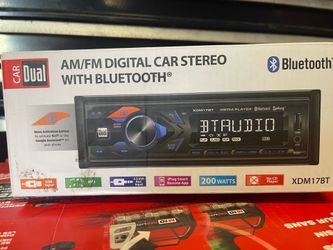 CAR DUAL  AM/ FM DIGITAL CAR STEREO WHIT BLUETOOTH #XDM17BT NEW