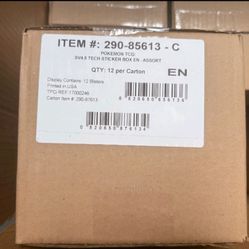 Pokemon TCG Paldean Fates 3 PACK TECH STICKER DISPLAY CASE Factory Sealed 12 ct