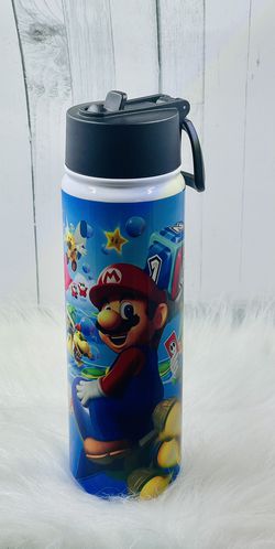 Mario Water Bottle, Handmade With Sublimation, Stainless Steel