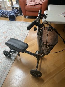 Medline Knee Scooter - Steerable Knee Walker With Basket