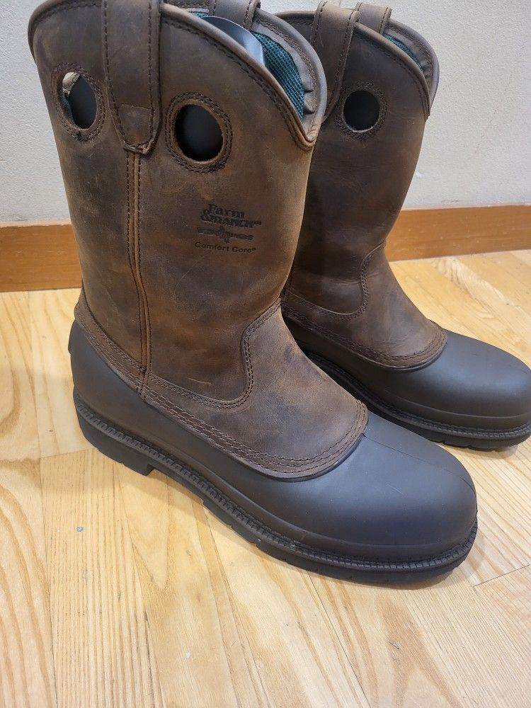 Georgia Boot Muddog Wellington Work Boot Soft Toe Waterproof Size 14 M