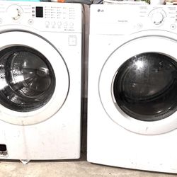 LG front-load washer and dryer set 