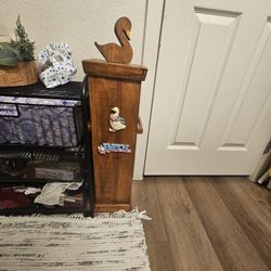 vintage toilet paper storage cabinet