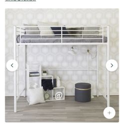 Loft Bed In White 