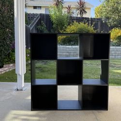 Black 9-Cube Storage Shelf Organizer – Modern & Functional