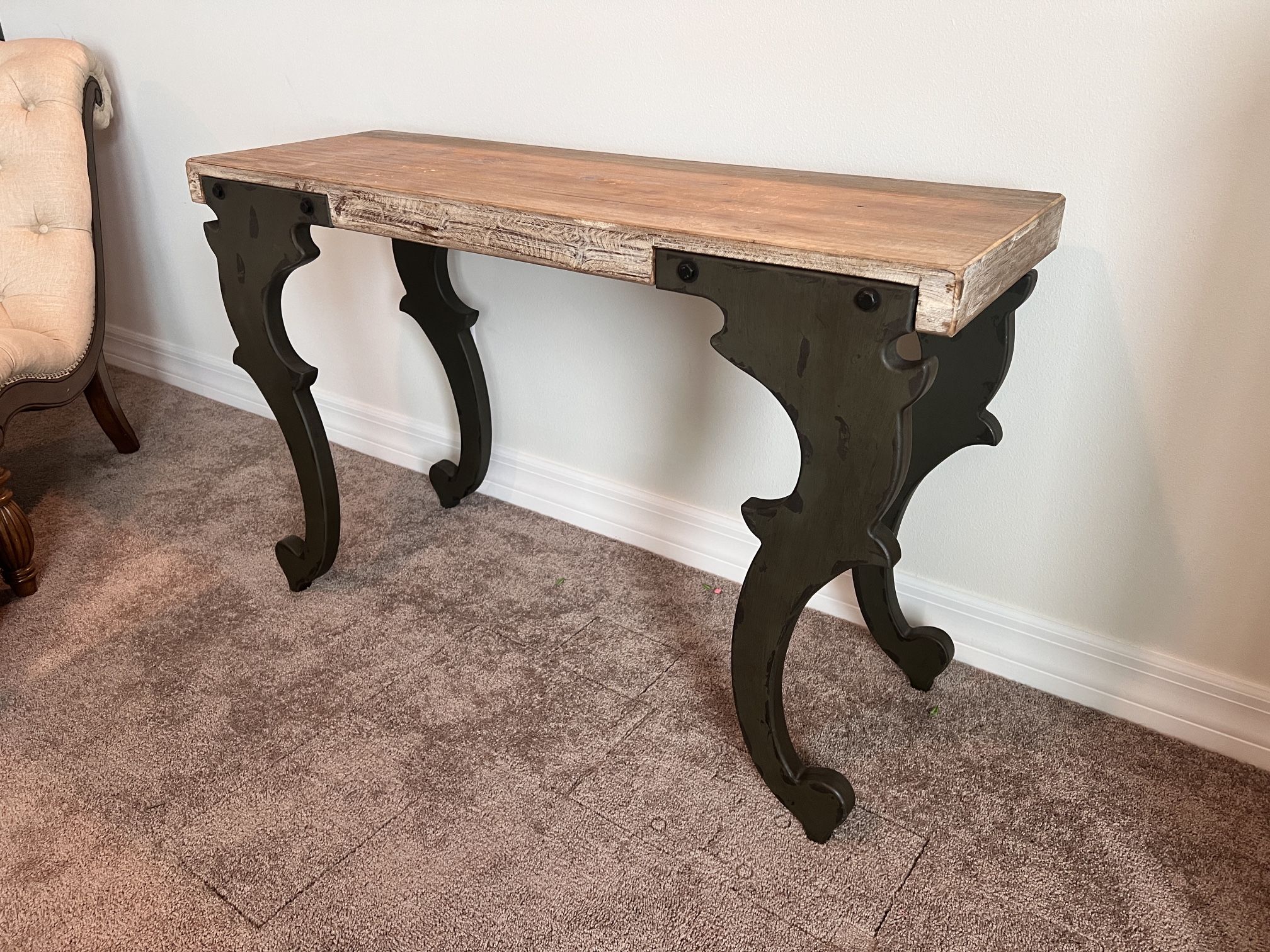Industrial Rustic Console Table