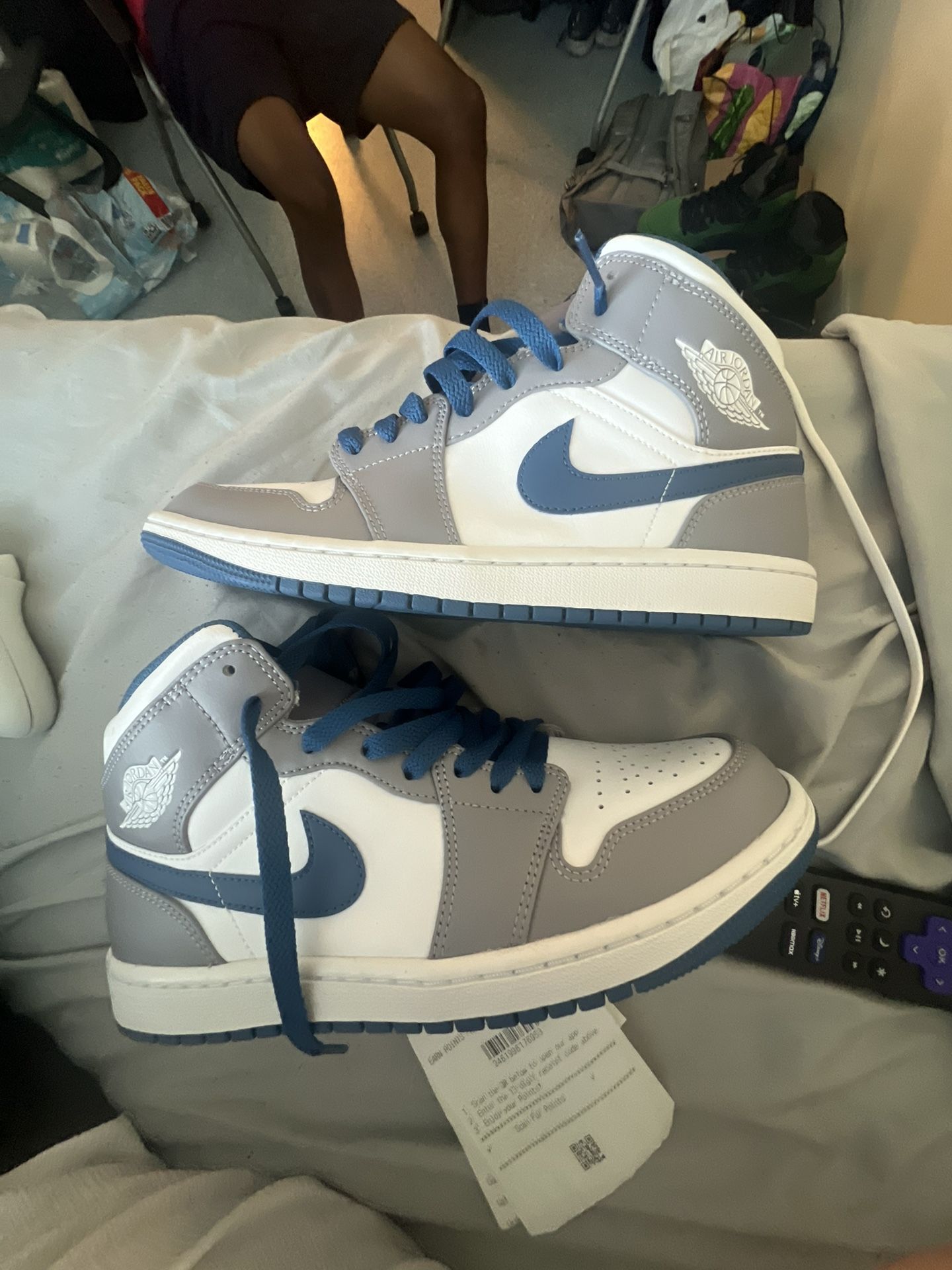 Jordan 1 Mid ‘ Cement True Blue’ Size 8.5